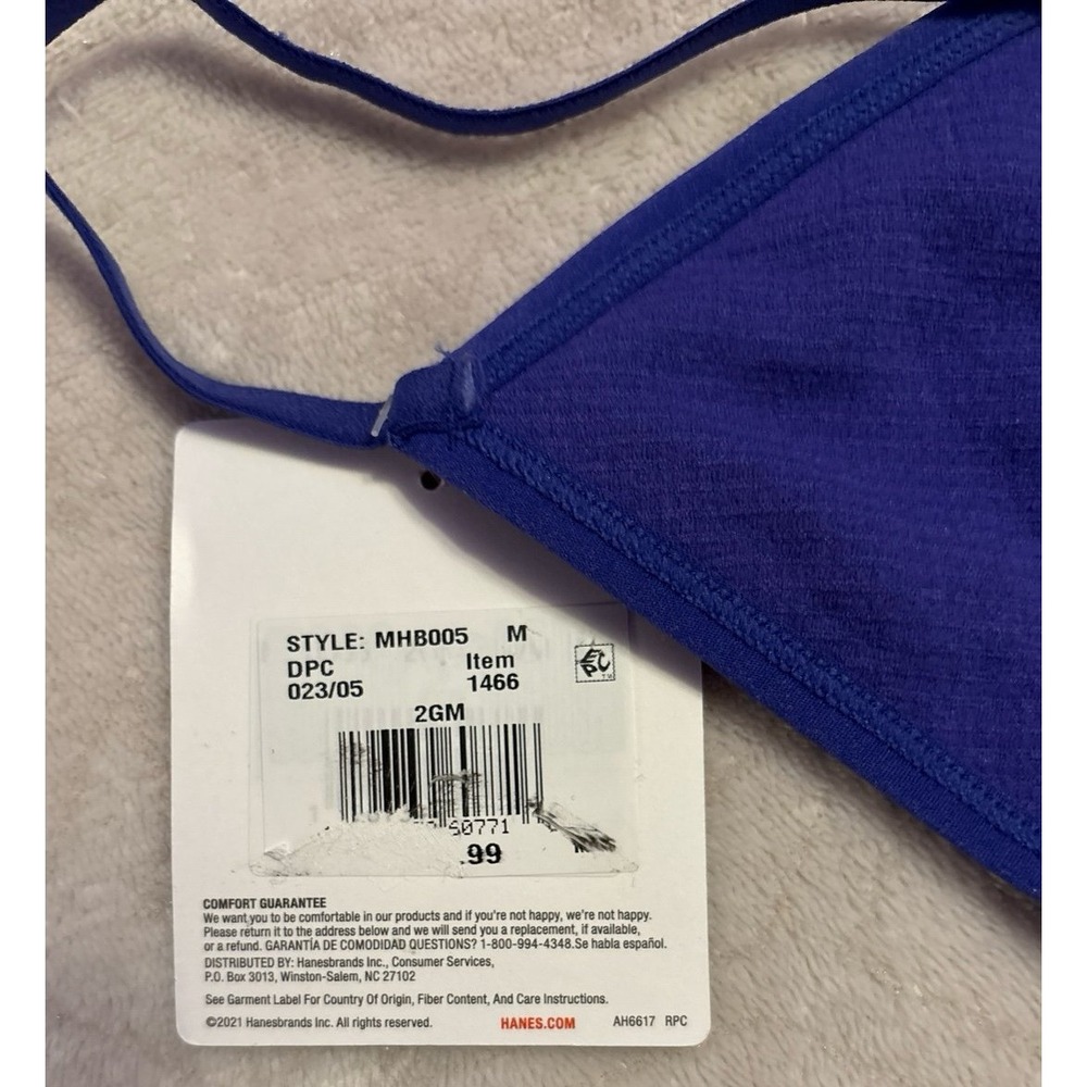 NEW Hanes Seamless Ribbed Triangle‎ Bralette, Size Medium - Picture 4 of 4